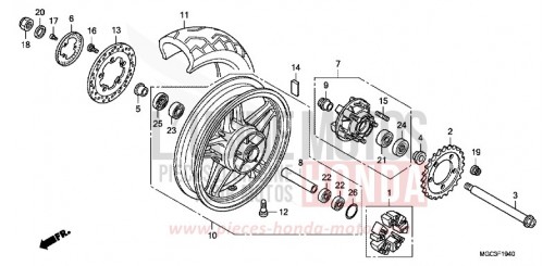 ROUE ARRIERE CB1100AD de 2013